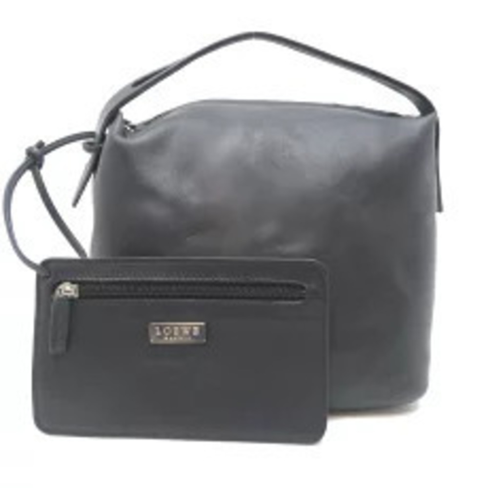 Loewe One Handle Handbag Leather Black